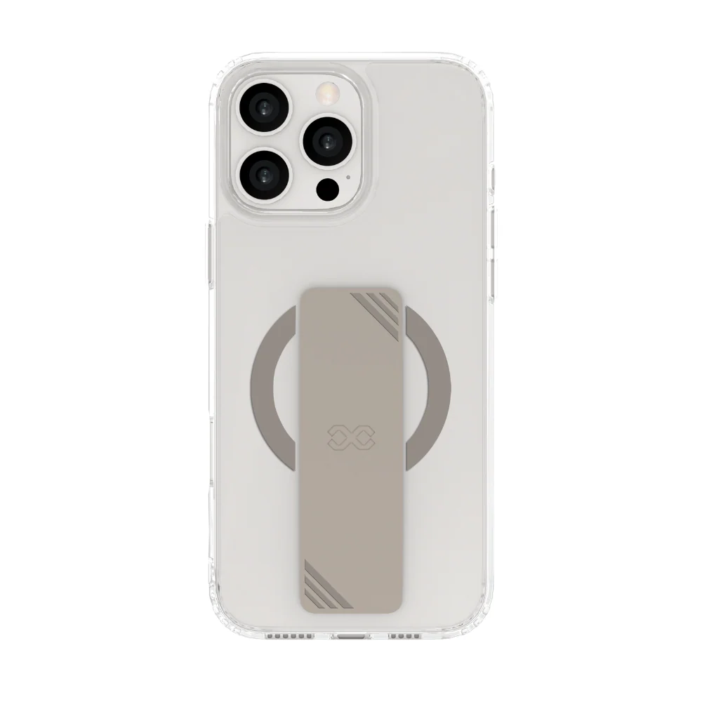 Infinyty GripX Transparent Case with Natural Titanium Grip for iPhone 16 Pro - Image 3