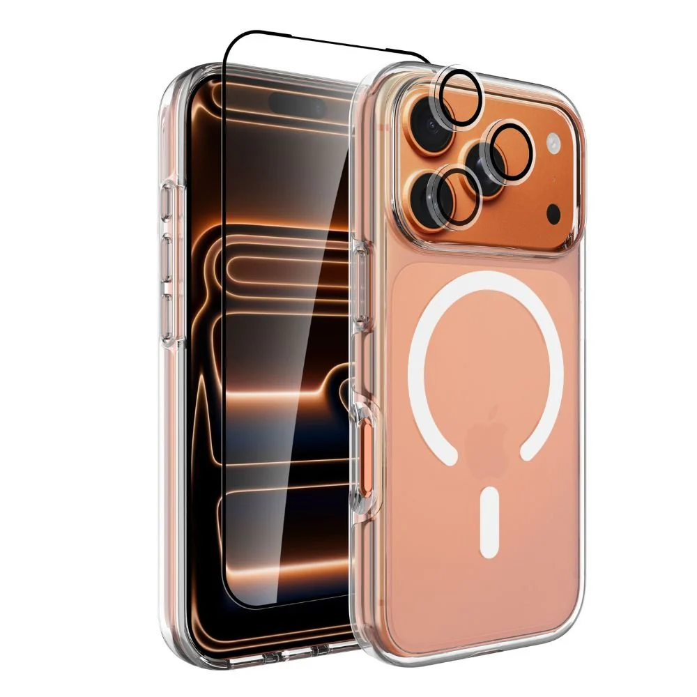 Infinyty Clear Case and Screen Protector 2-in-1 Bundle for iPhone 17 Pro Max - Image 2