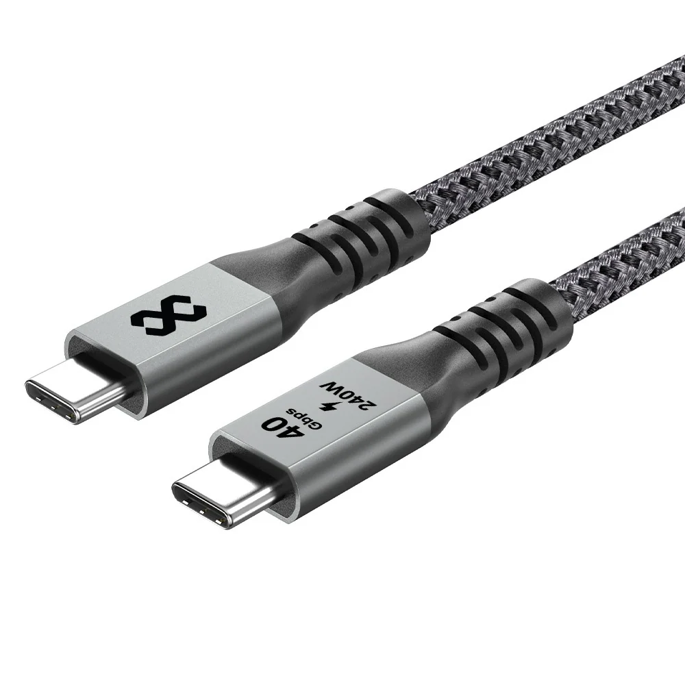 Infinyty Infinyty Power Nylon Braided Charging Cable USB-C to USB-C, 240W, 1.2m, Grey - Image 2