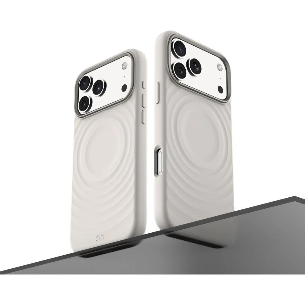Infinyty QUIVERX Ripple Case with Metallic Camera Frame for iPhone 17 Pro, Beige - Image 5