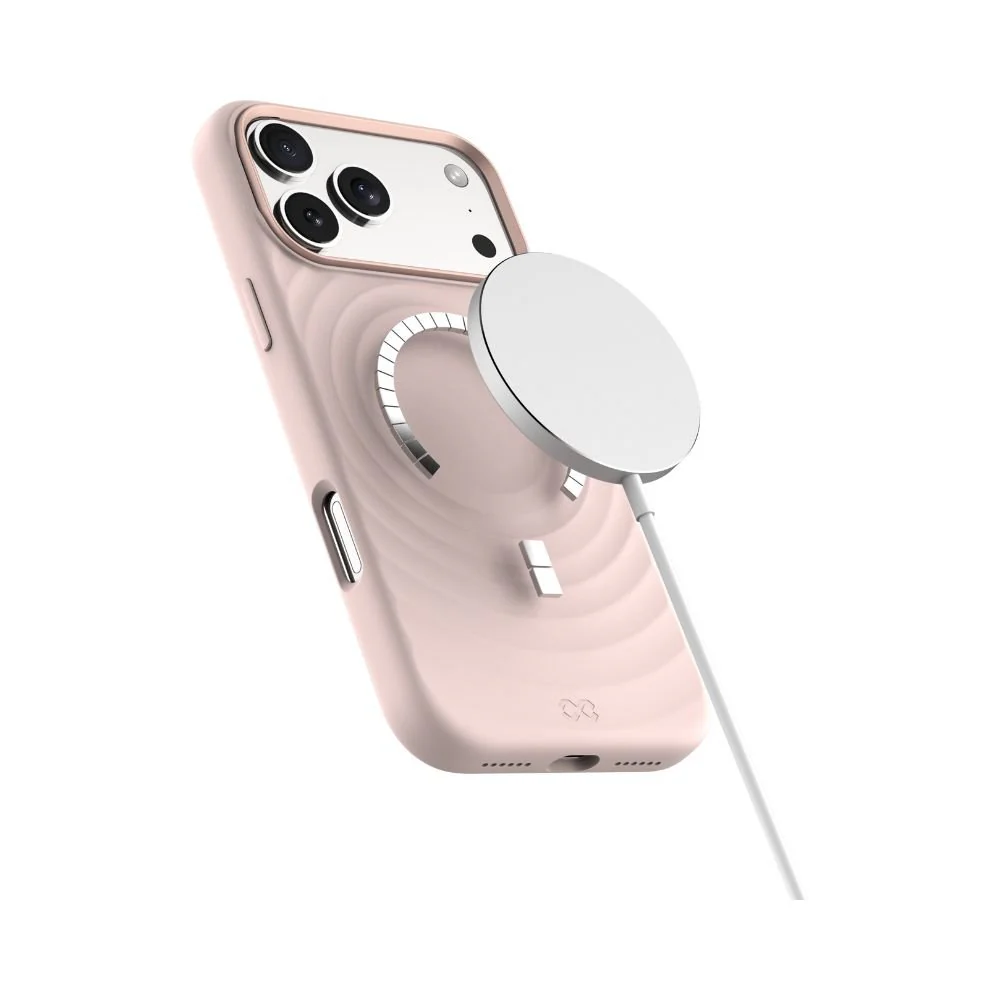 Infinyty QUIVERX Ripple Case with Metallic Camera Frame for iPhone 17 Pro, Pink - Image 2