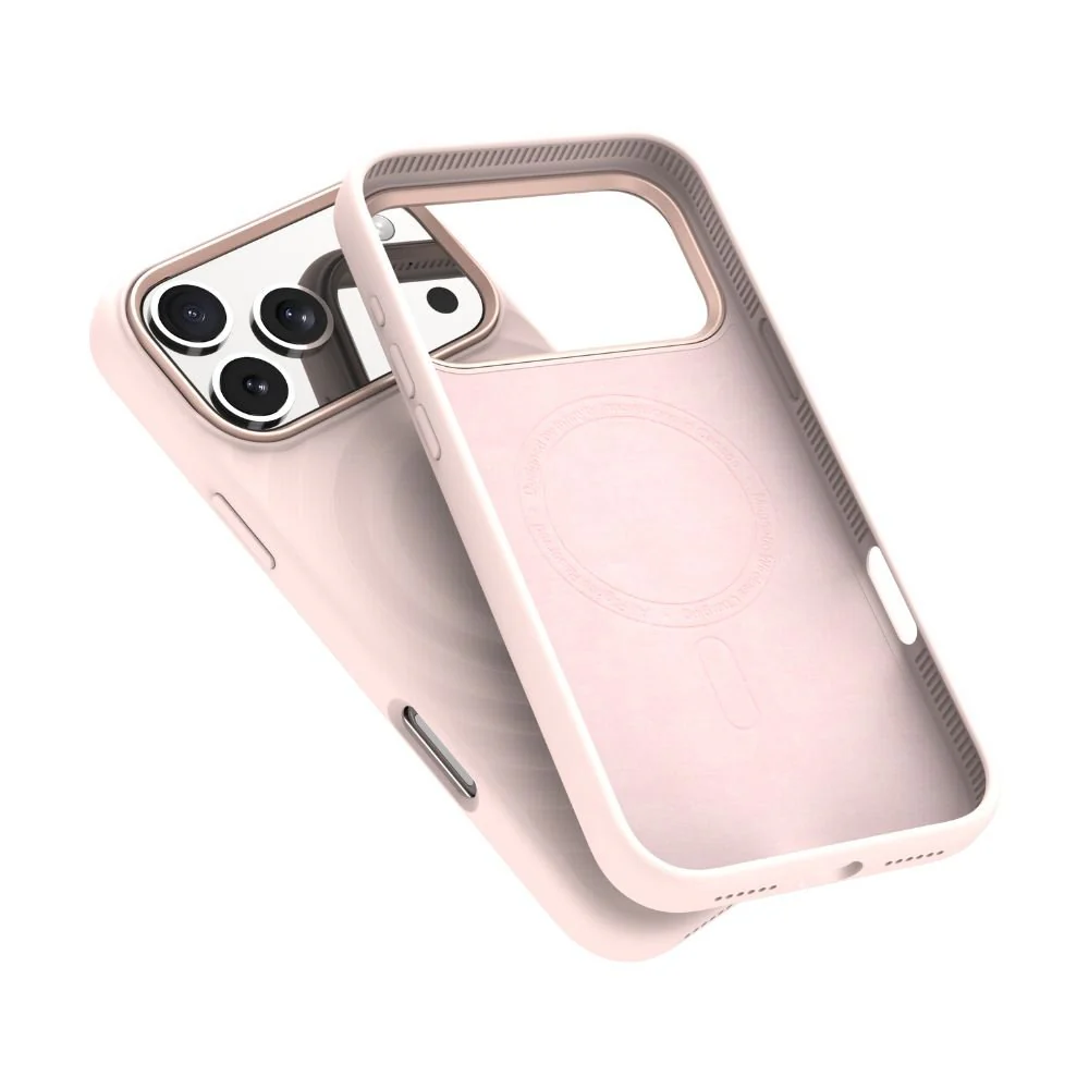 Infinyty QUIVERX Ripple Case with Metallic Camera Frame for iPhone 17 Pro, Pink - Image 3