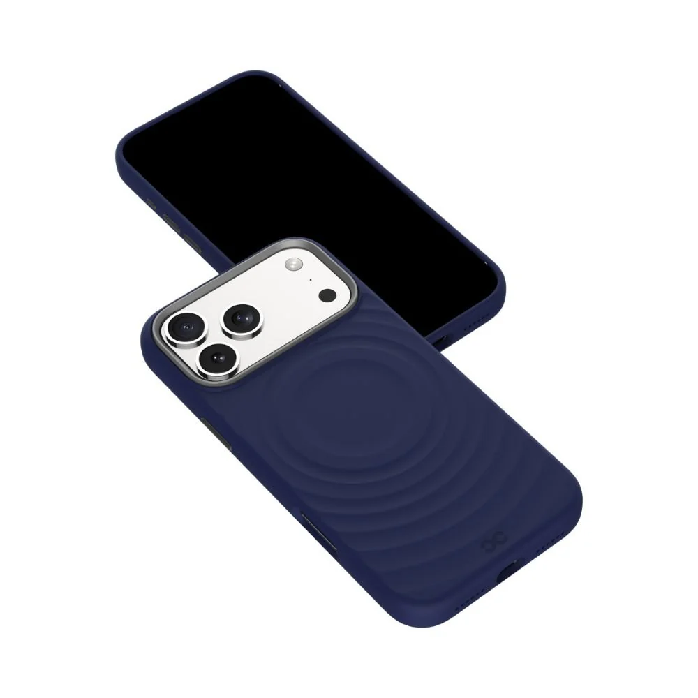 Infinyty QUIVERX Ripple Case with Metallic Camera Frame for iPhone 17 Pro Max, Blue - Image 3