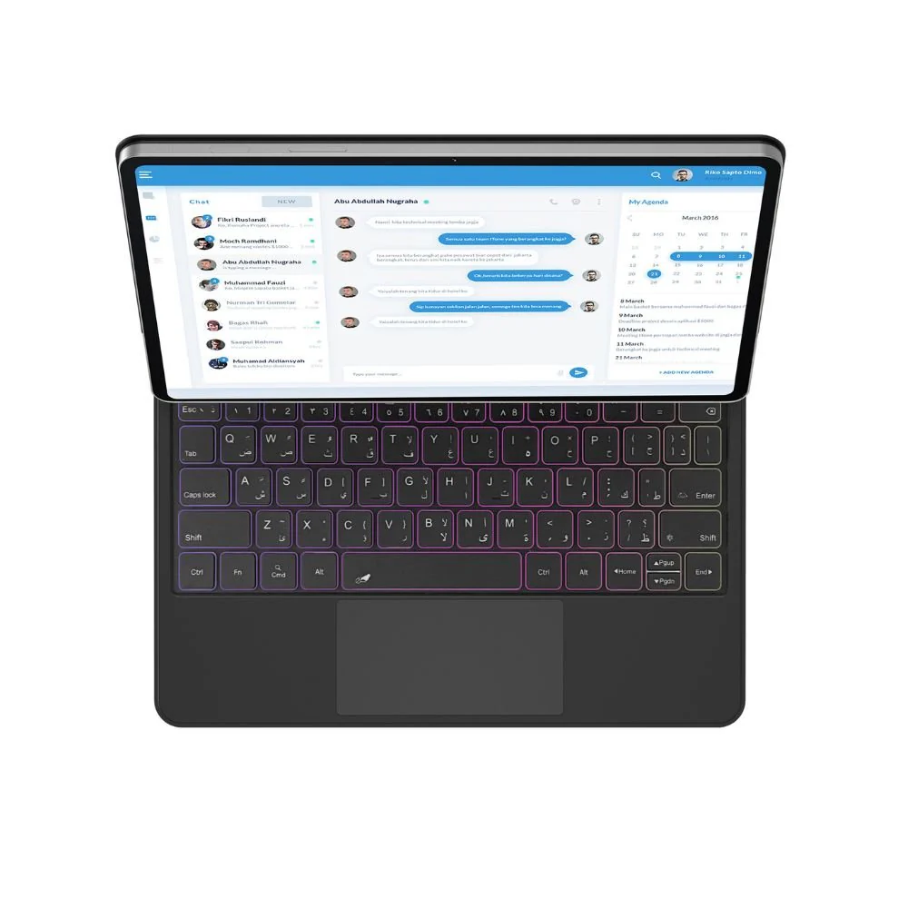 Infinyty TYPIX-II Keyboard Samsung Galaxy Tab S10 FE Plus, Black - Image 3