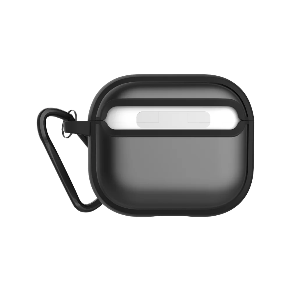 Infinyty Vizo Frosted Silicone Case for AirPods 4, Black - Image 2