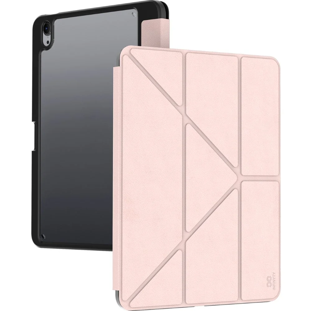 Infinyty Smart-Rap iPad Case with Tri-Fold Stand iPad Air 11-inch (2024) iPad 10.9-inch (2022) iPad Pro 11-inch (2021), Pink