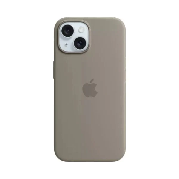 Apple iPhone 15 Silicone Protective Case Cover With MagSafe Clay