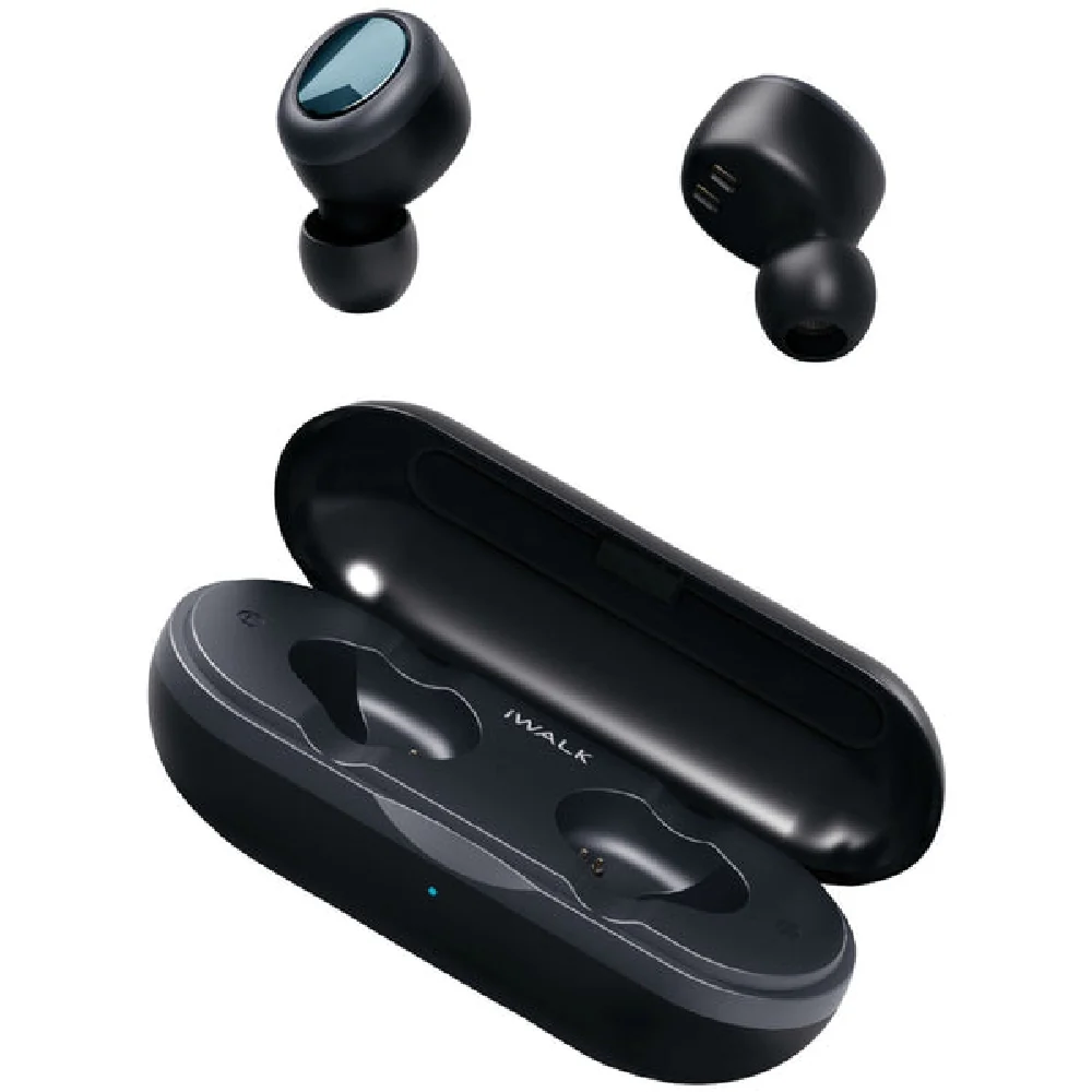iWalk True Wireless Earbuds With Charging Case Black - Image 3