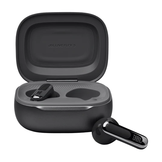 JBL LIVE FLEX 3 True Wireless, Noise Cancelling, Open Stick Earbuds, Smart Charging Case, Black - Image 2