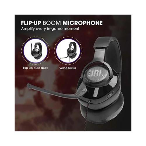 JBL Quantum 200 Wired Over-Ear Gaming Headset Black - Image 4