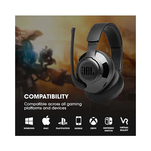 JBL Quantum 200 Wired Over-Ear Gaming Headset Black - Image 5