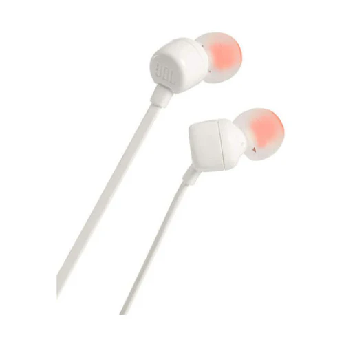 JBL T110 Wired In-Ear Earphones White - Image 3
