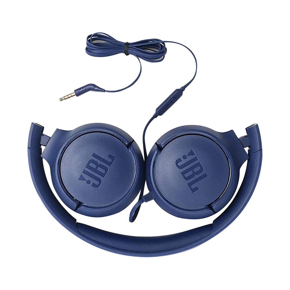 JBL T500 Wired On-Ear Headphones Blue - Image 3