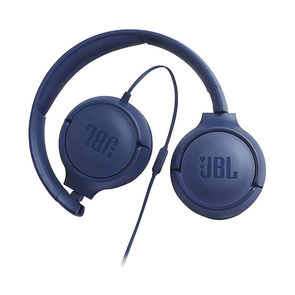 JBL T500 Wired On-Ear Headphones Blue - Image 6