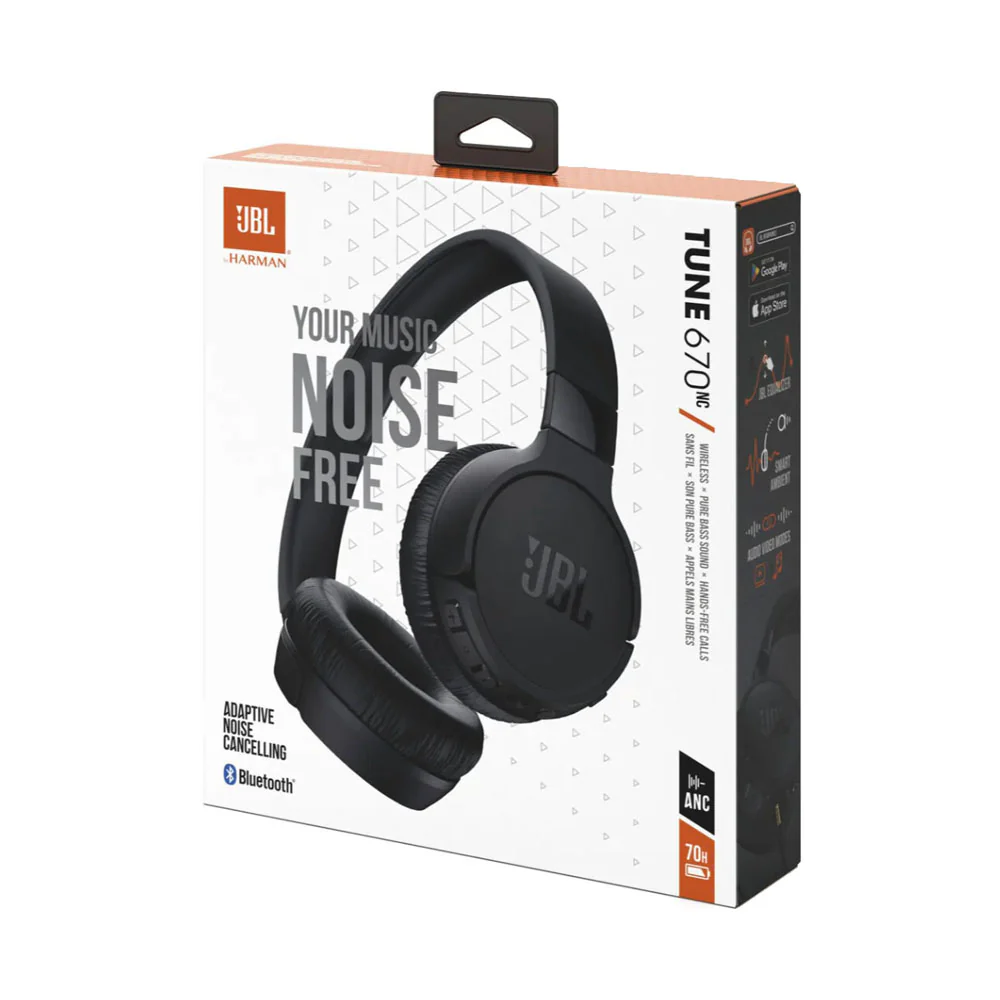 JBL Tune 670NC Wireless On-Ear Headphones Black - Image 7