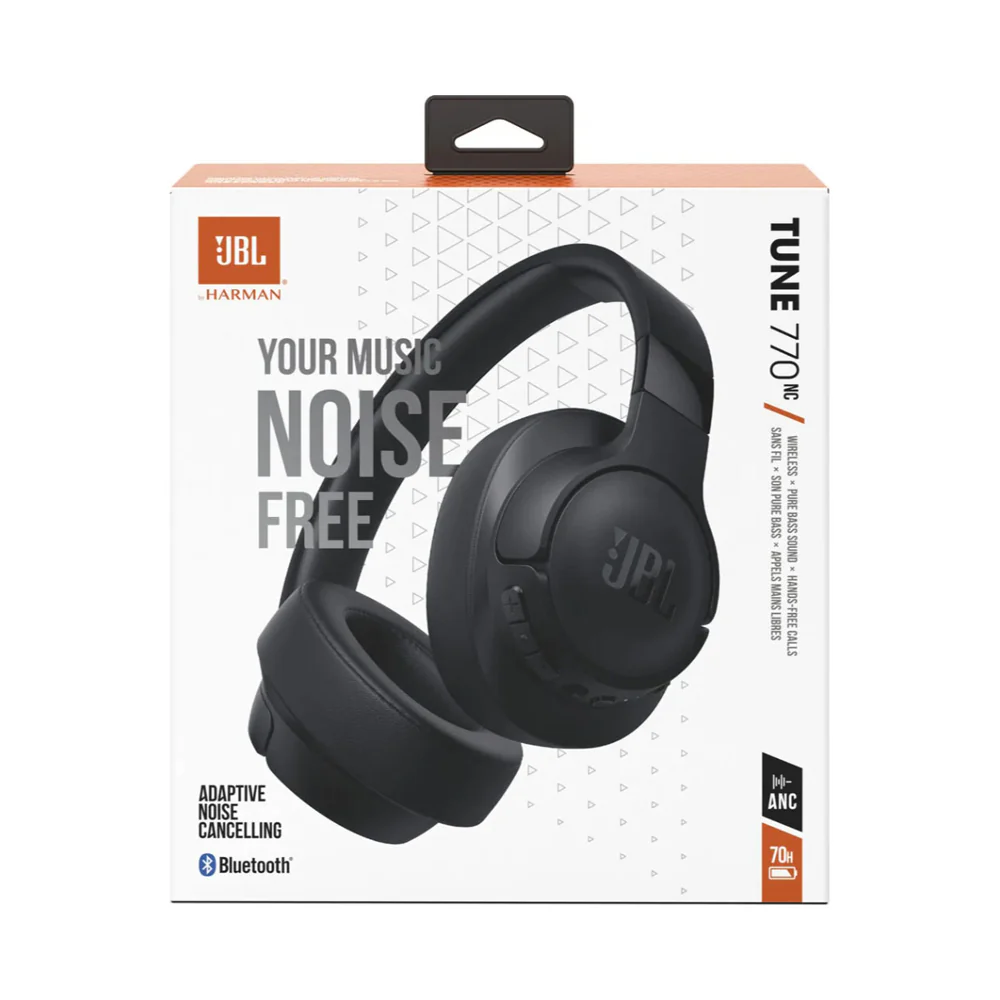 JBL Tune 770NC Noise Cancelling Wireless Over Ear Headphones Black - Image 7