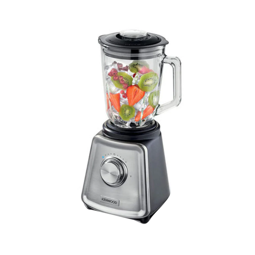 KENWOOD Glass Blender 800W Smoothie Blender/Smoothie Maker 1.5L with Glass Grinder Mill, Meat Grinder/Chopper Mill, Ice Crush Function BLP44.270SS Silver - Image 2