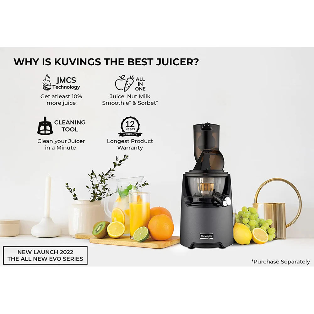 Kuvings Evo Series Slow Juicer 240W Black - Image 2