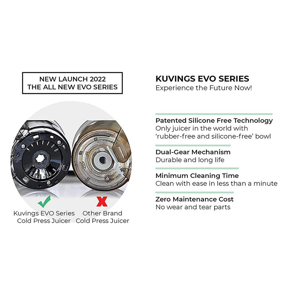Kuvings Evo Series Slow Juicer 240W Black - Image 4