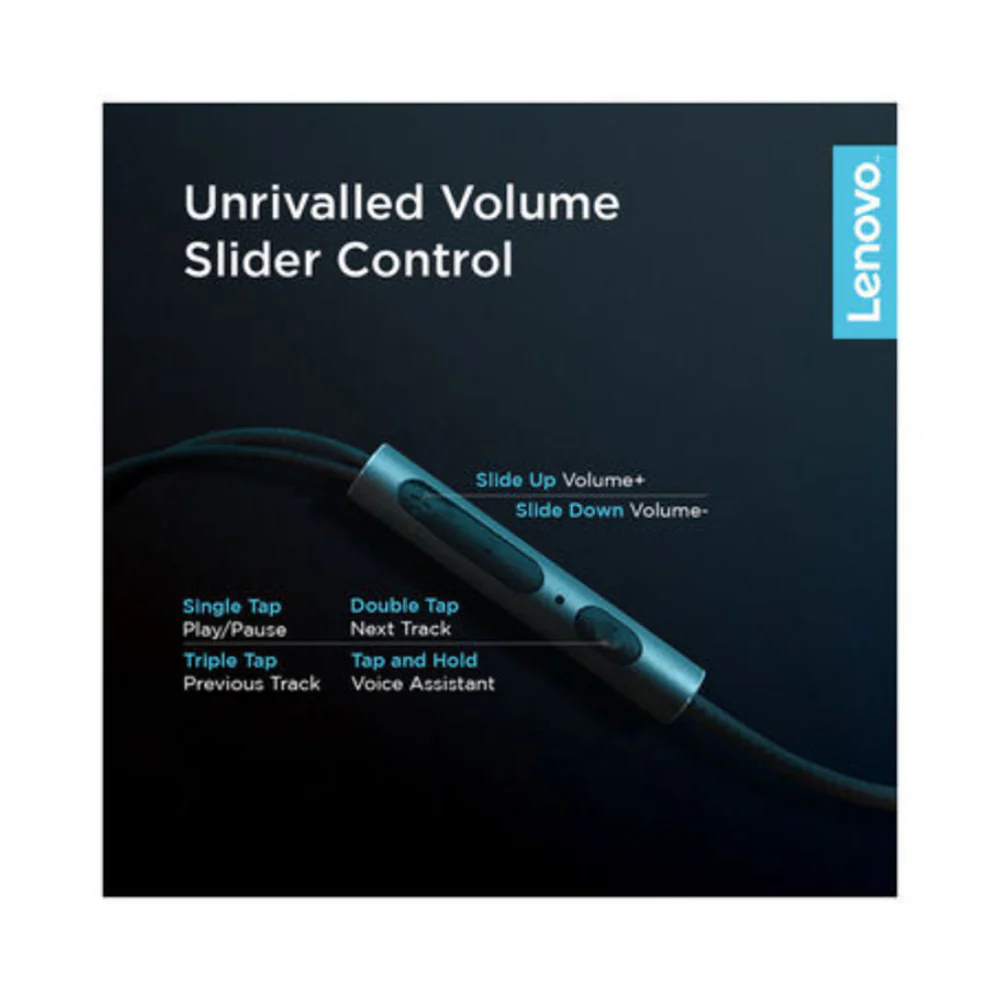 Lenovo Half Wired In-Ear Earphones White - Image 6