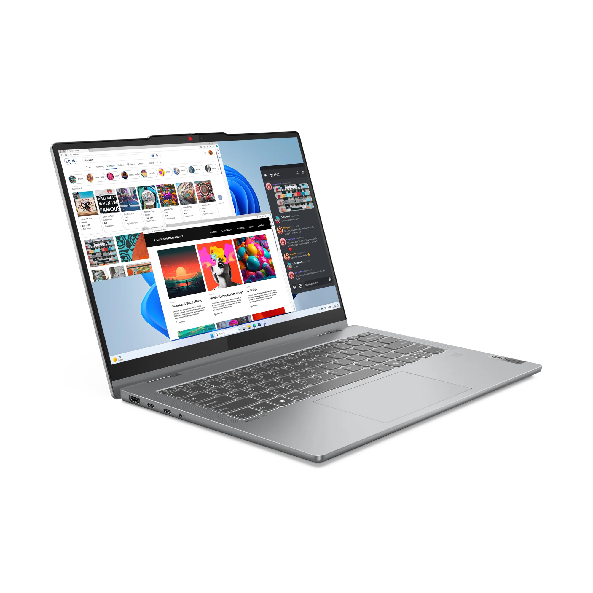 Lenovo IdeaPad 5 2-in-1 14IRH9 Intel Core i5-13420H, 16GB RAM 512GB SSD, 14-inch WUXGA (1920x1200) Touch display + Pen, Eng-Ara keyboard, Windows 11 Home, 83KX002SAX, Luna Grey - Image 3