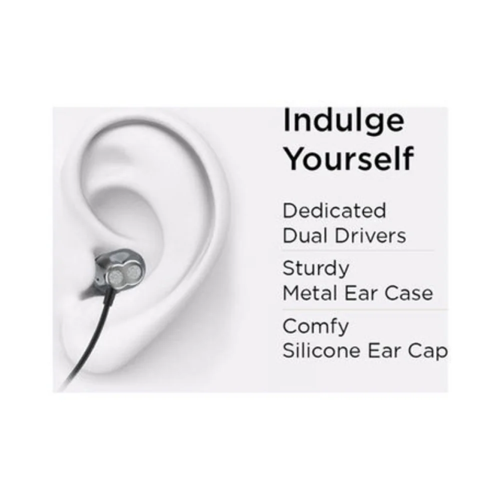 Lenovo Metal Wired In-Ear Earphones Black - Image 6