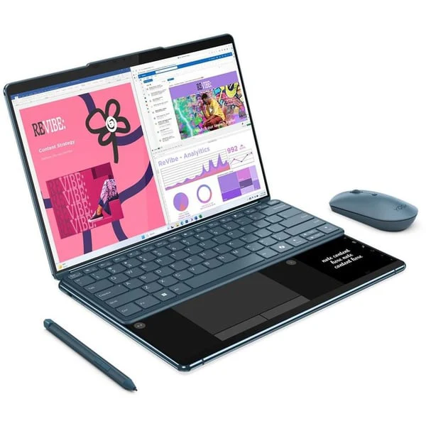 LENOVO Yoga Book 9 83FF000KAX AI Enabled Laptop, Intel 14th Gen U7-155U, 16GB RAM, 1TB SSD, Intel Graphics, 2 x 13.3 2.8K OLED, Windows 11 Home, Tidal Teal - Image 4