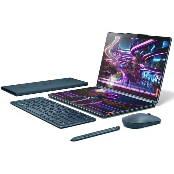 LENOVO Yoga Book 9 83FF000KAX AI Enabled Laptop, Intel 14th Gen U7-155U, 16GB RAM, 1TB SSD, Intel Graphics, 2 x 13.3 2.8K OLED, Windows 11 Home, Tidal Teal - Image 8