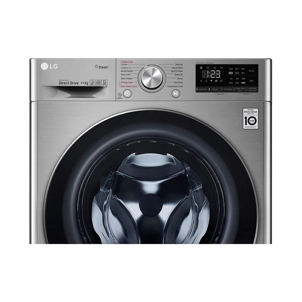 LG Automatic Front Load Washing Machine 11Kg Silver F4V5EYLYP - Image 7
