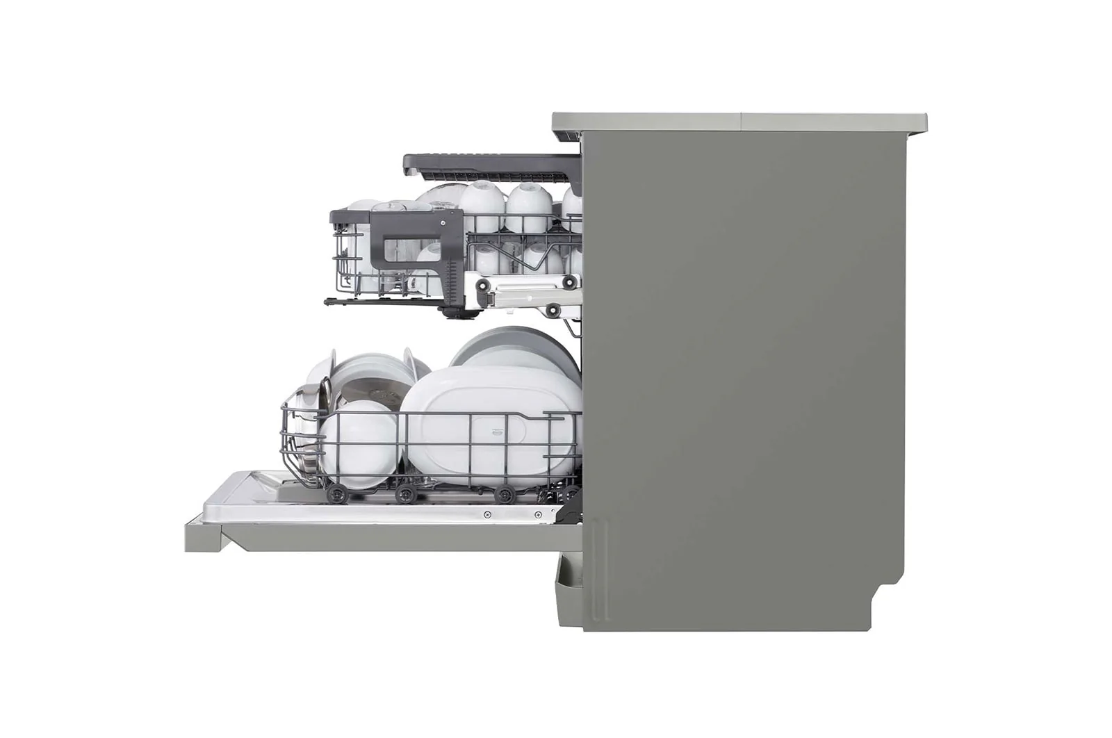 LG 14 Place Setting QuadWash™ Dishwasher, Platinum Silver, DFC513FV - Image 5