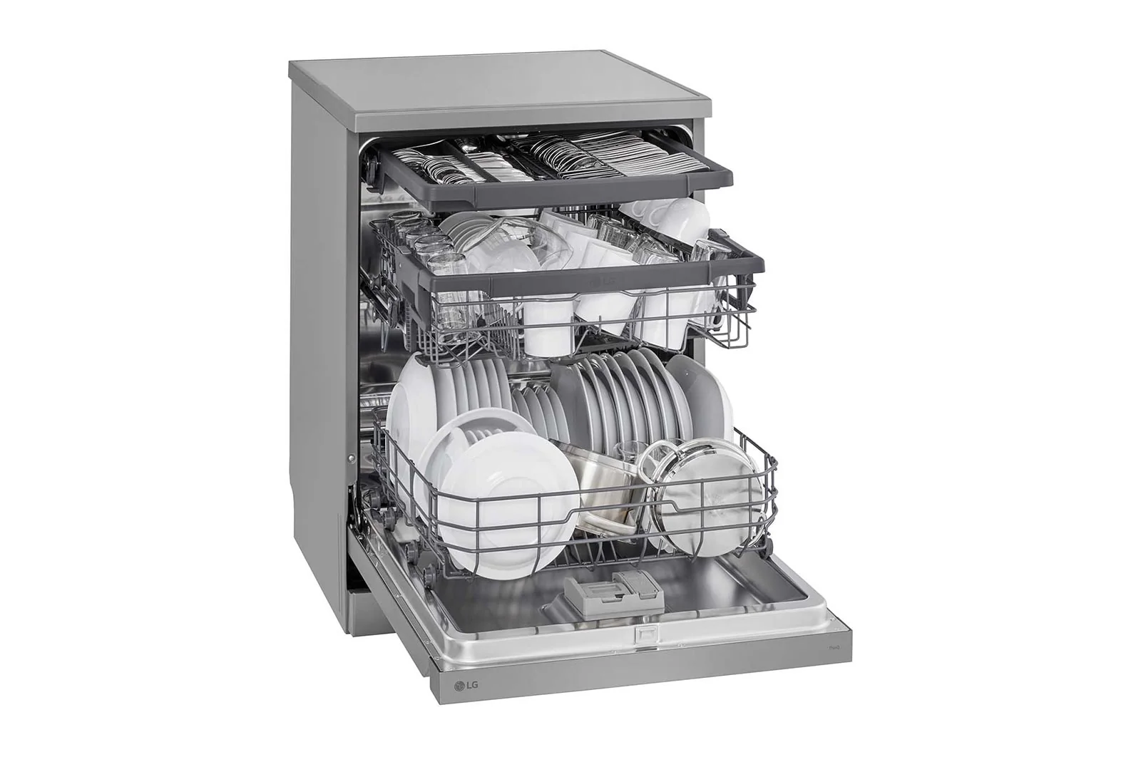 LG 14 Place Setting QuadWash™ Dishwasher, Platinum Silver, DFC513FV - Image 6