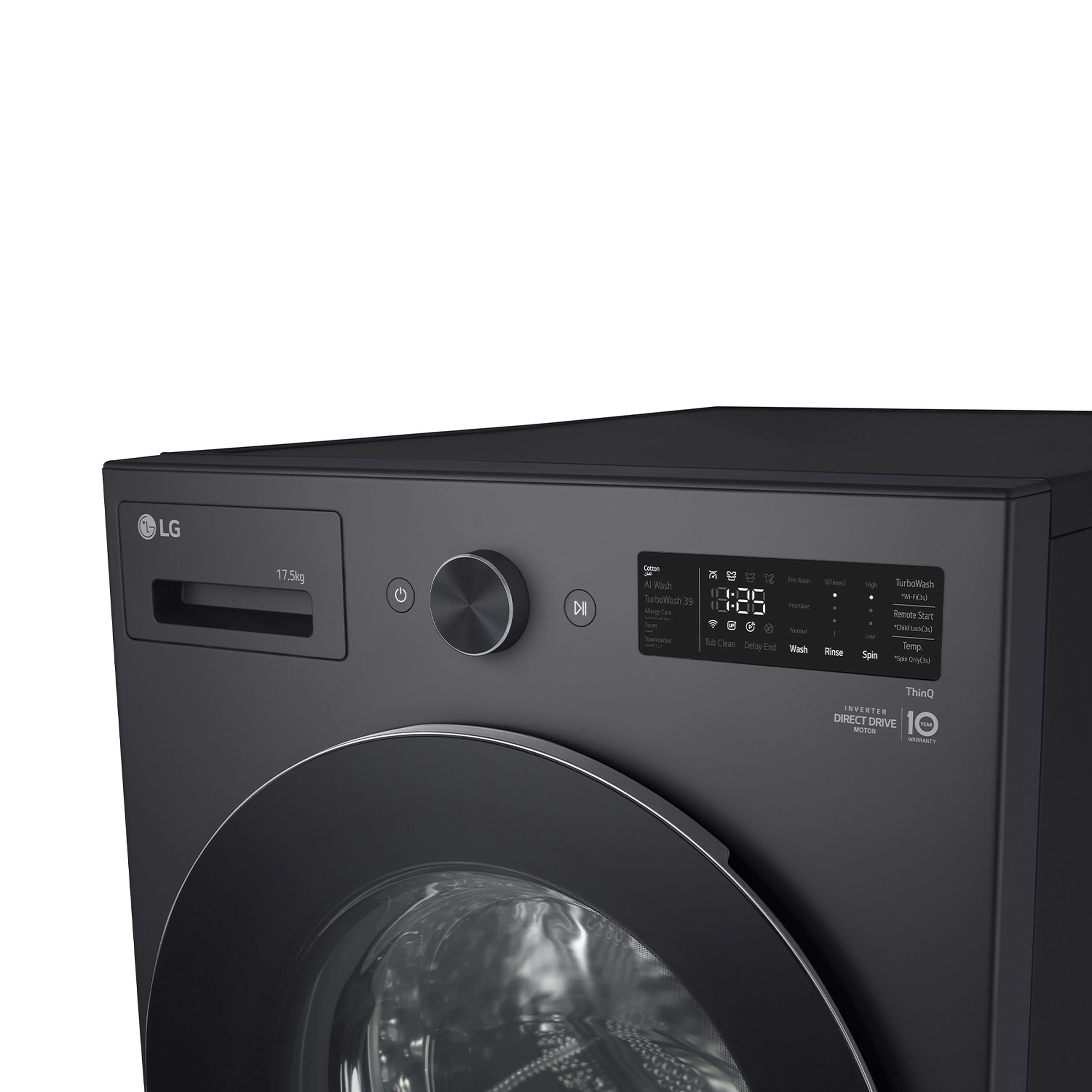 LG Front Load Washing Machine, 17.5 kg, 1000 RPM, Essence Graphite, F0Z8DYPK4 - Image 3