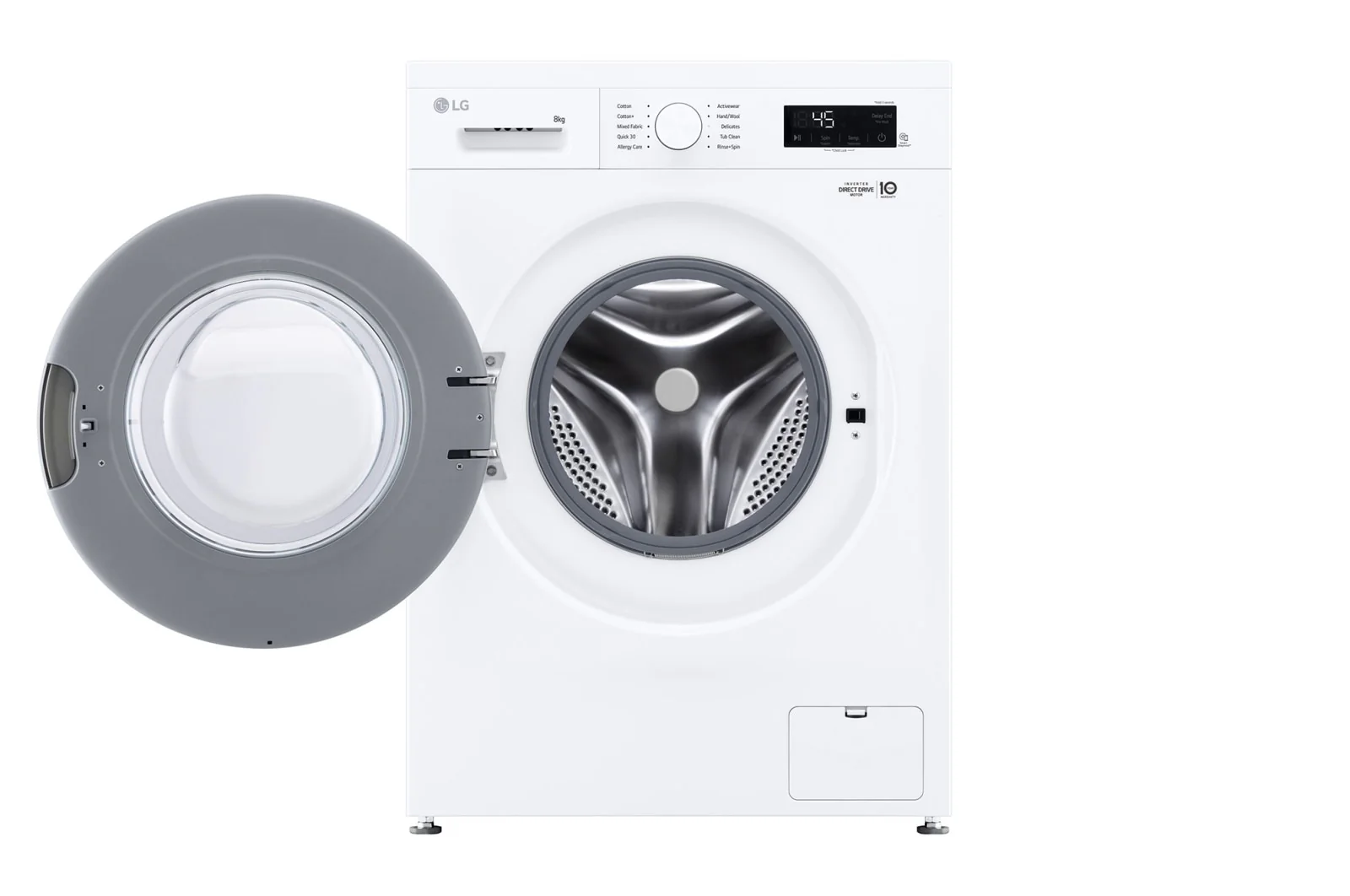LG Front Load Washer with 6 motion Inverter Direct Drive,8KG WHITE, F2Y1TYP3W - Image 2