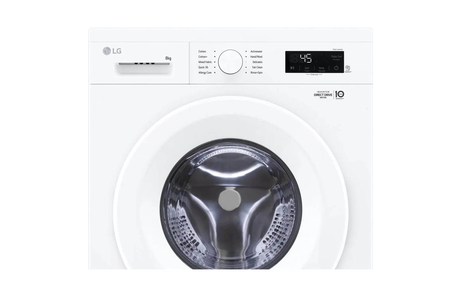 LG Front Load Washer with 6 motion Inverter Direct Drive,8KG WHITE, F2Y1TYP3W - Image 5