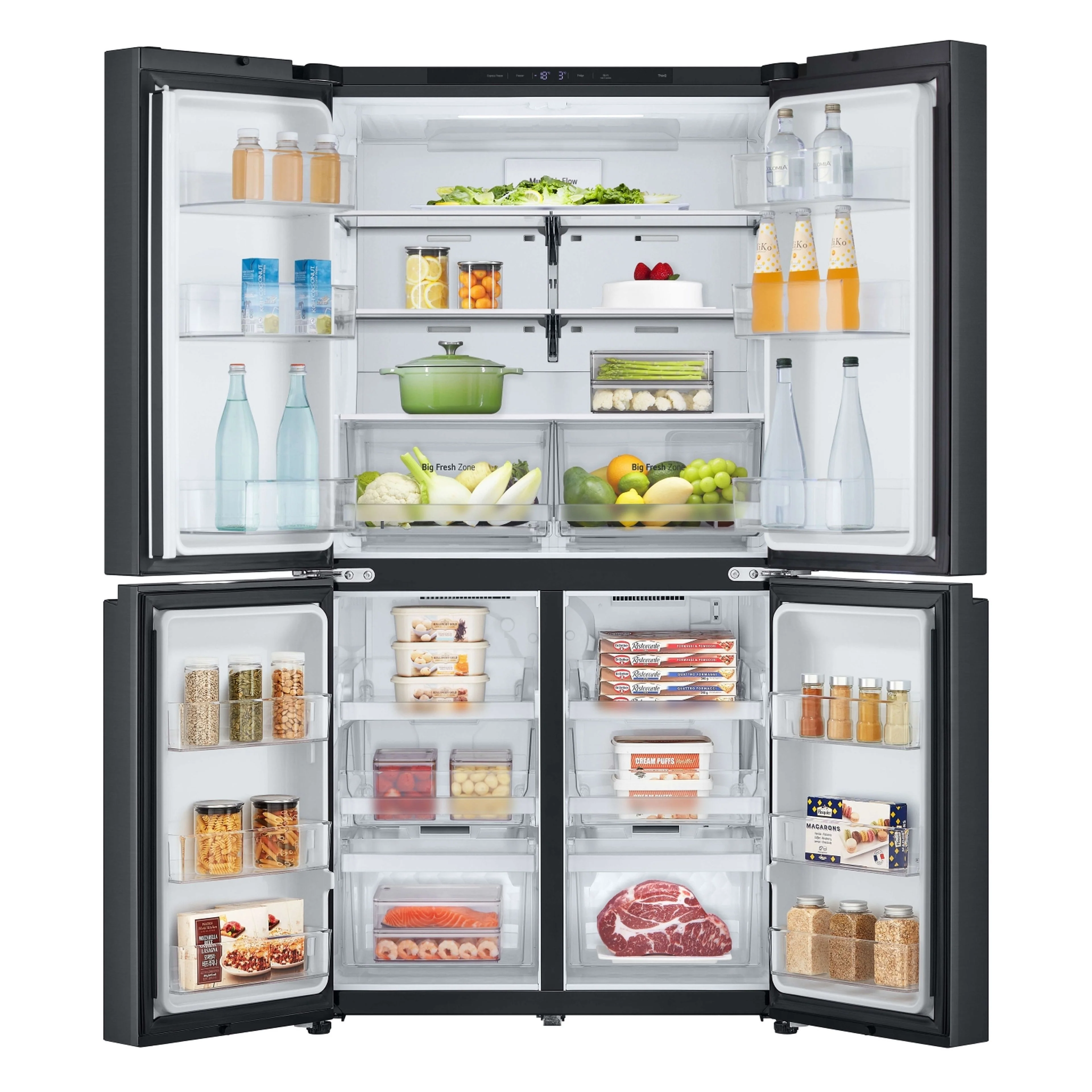 LG Side by Side Refrigerator GR-B34FFCDB, Steel Black,4 Door 601 L - Image 2