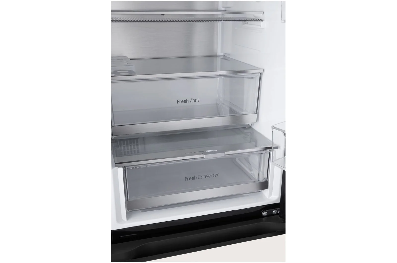 LG 349L Bottom Freezer Refrigerator, Beige glass, InstaView™ GR-V479QGKW - Image 6