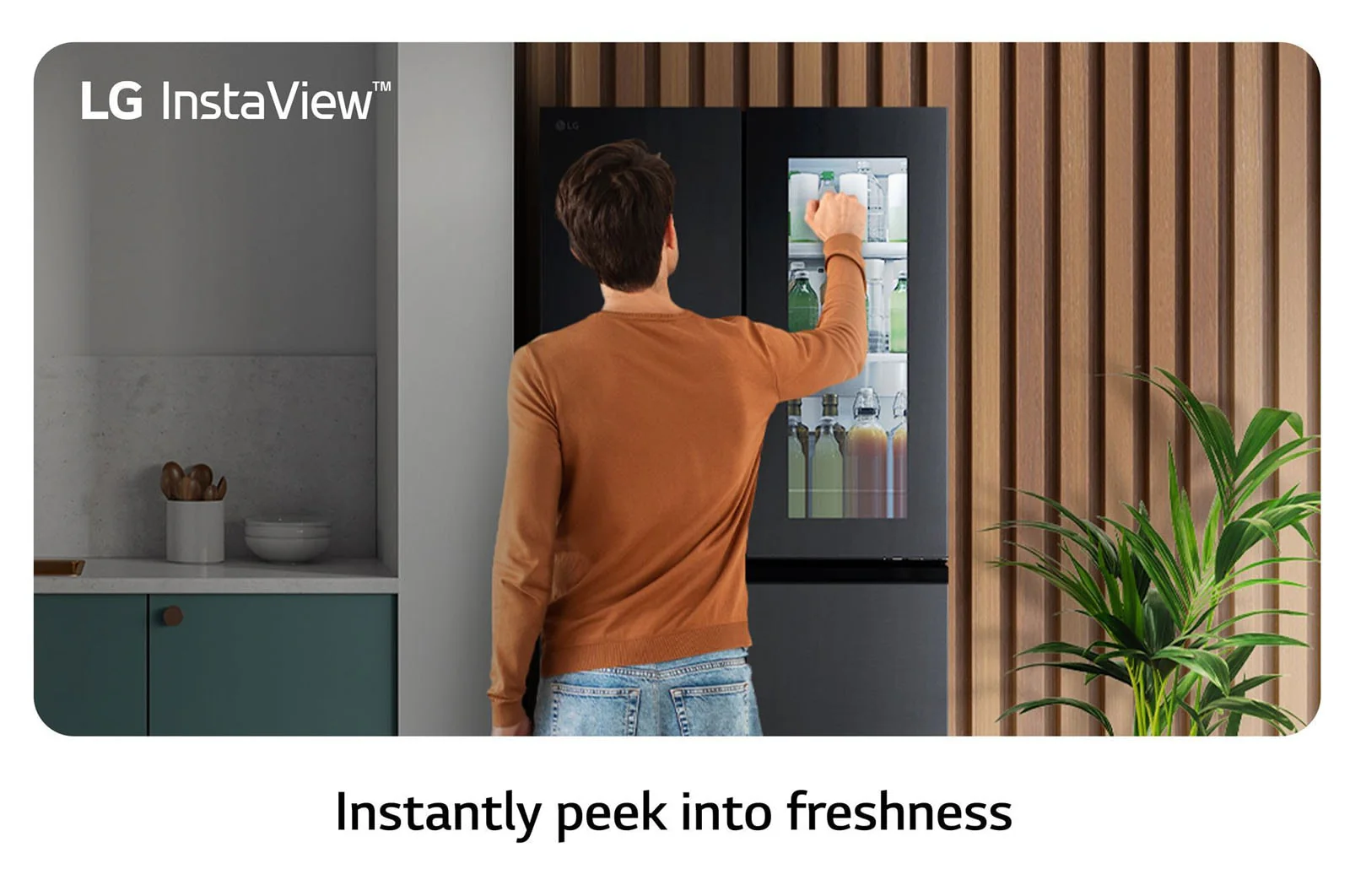 LG French Door Refrigerator with InstaView technology LFX29FFQYB Matte Black 508L - Image 10
