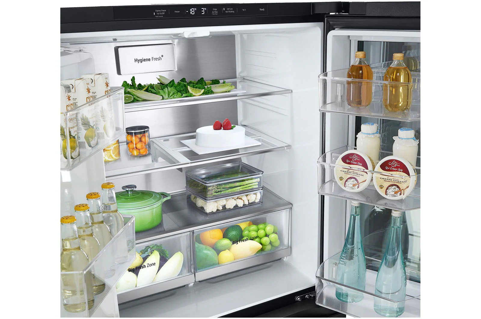 LG French Door Refrigerator with InstaView technology LFX29FFQYB Matte Black 508L - Image 6
