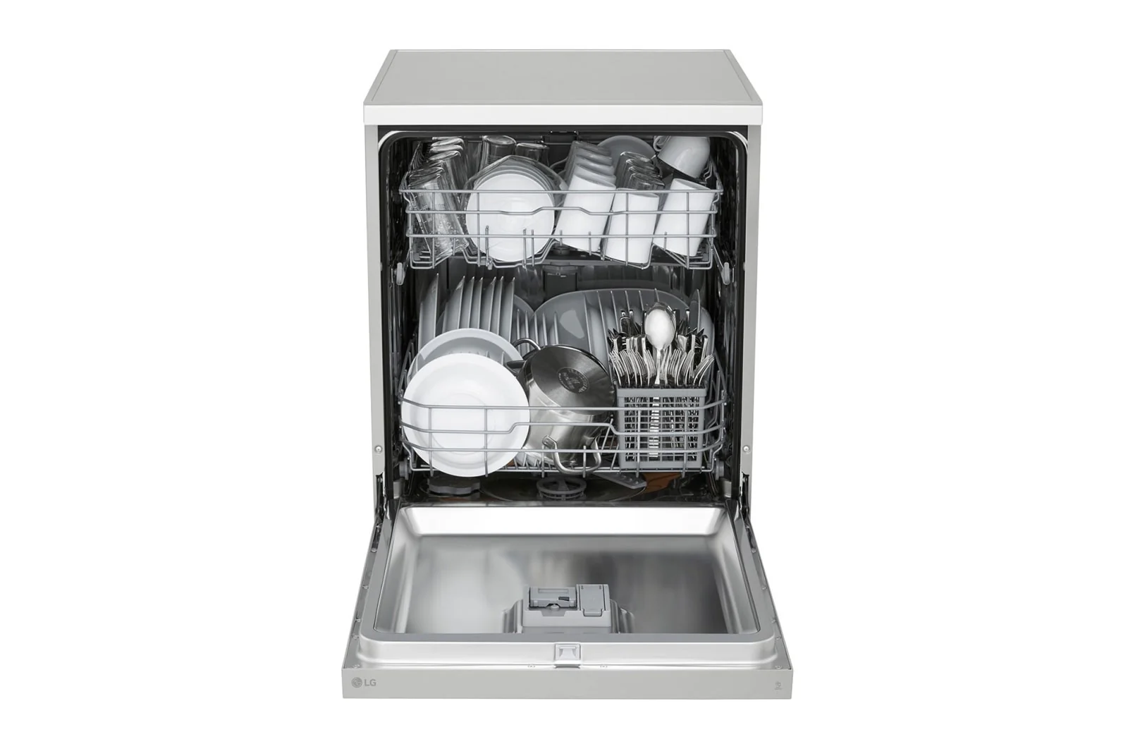 LG QuadWash™ Dishwasher, Inverter Direct Drive, 14 Place Setting, Prime Silver, DFC612FV - Image 2