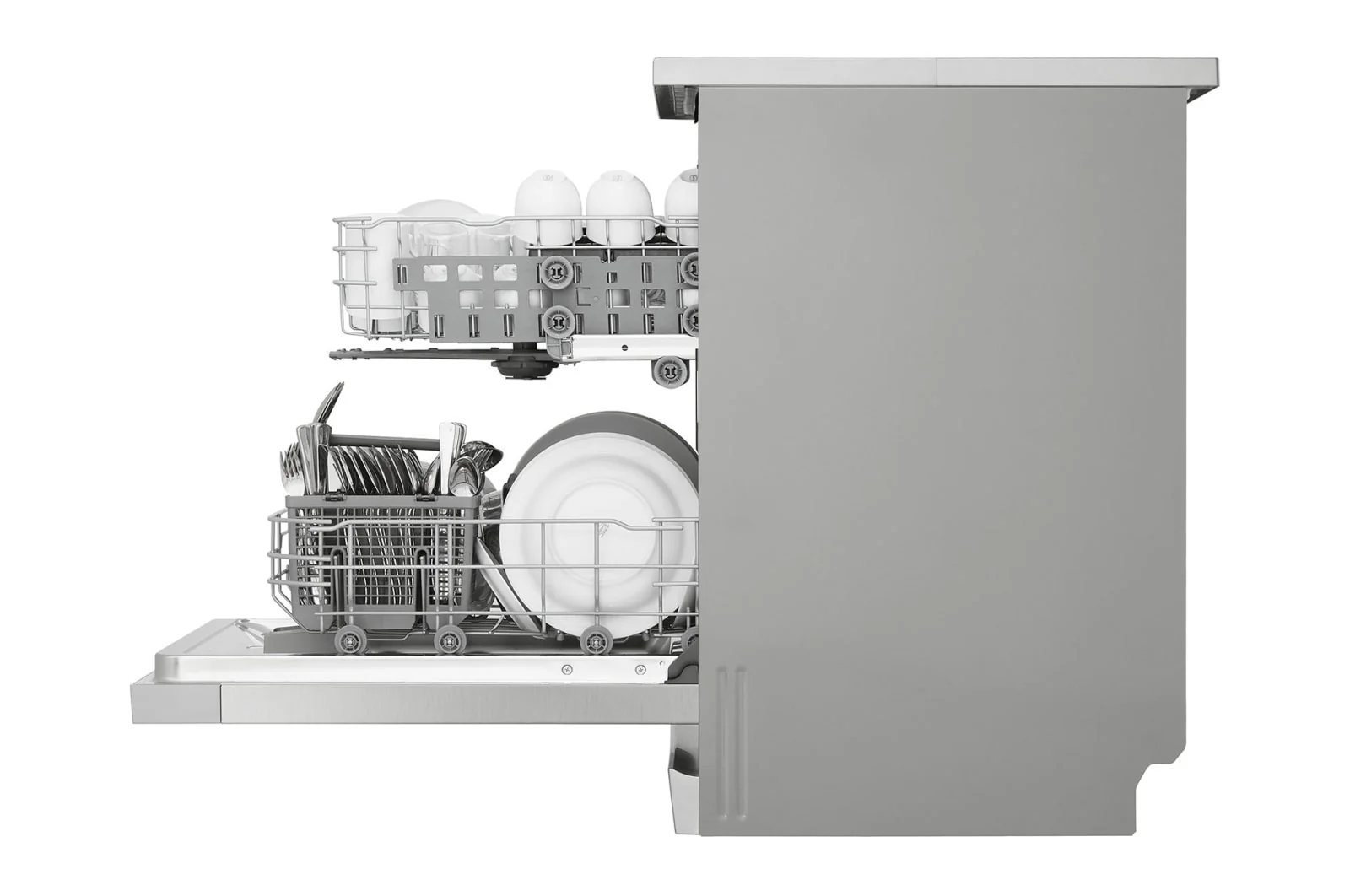LG QuadWash™ Dishwasher, Inverter Direct Drive, 14 Place Setting, Prime Silver, DFC612FV - Image 3