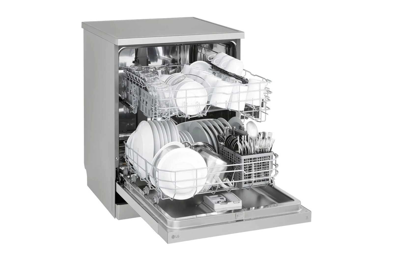 LG QuadWash™ Dishwasher, Inverter Direct Drive, 14 Place Setting, Prime Silver, DFC612FV - Image 4