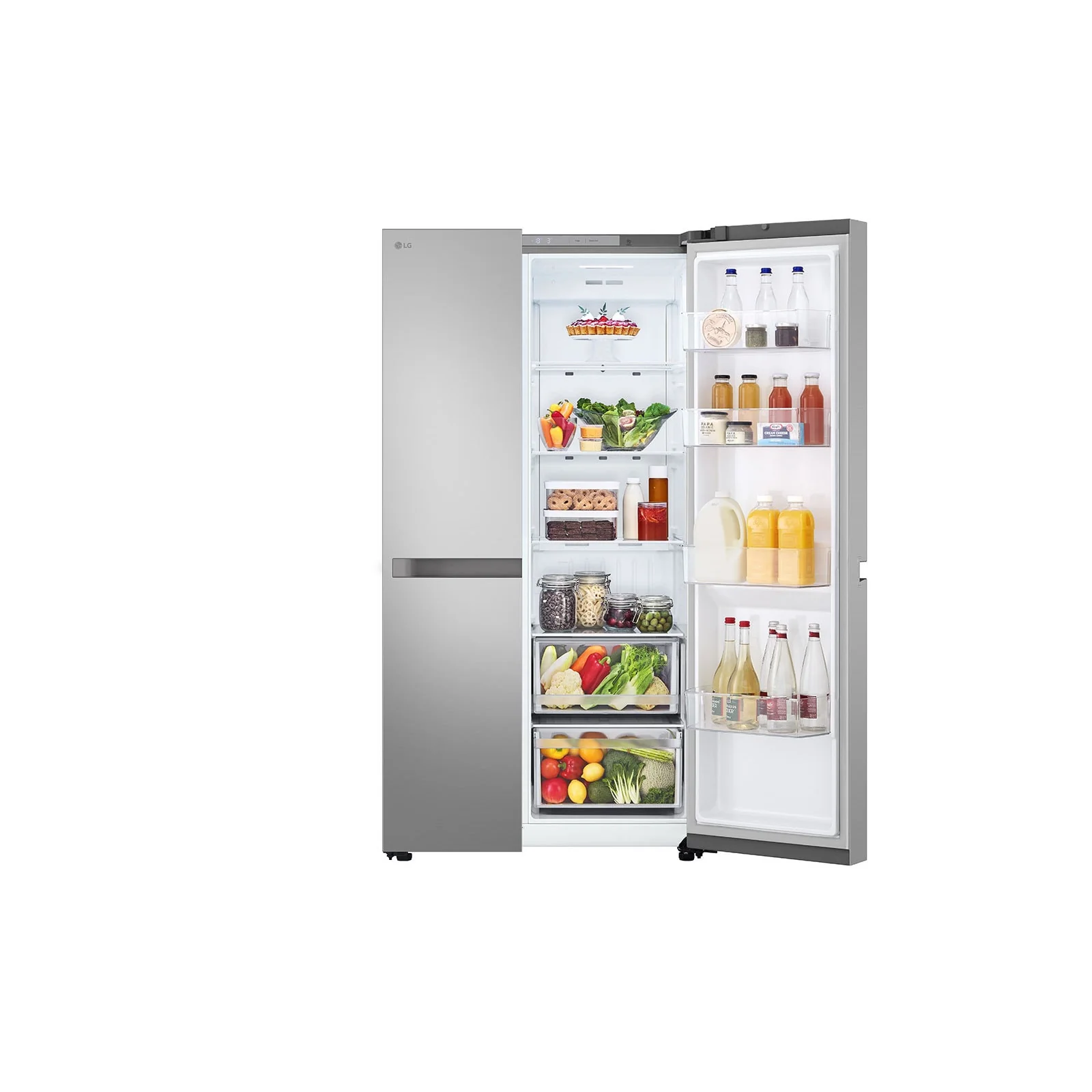 LG Side by Side Refrigerator with LinearCooling, 658L, Silver, GR-B267KLJW - Image 4
