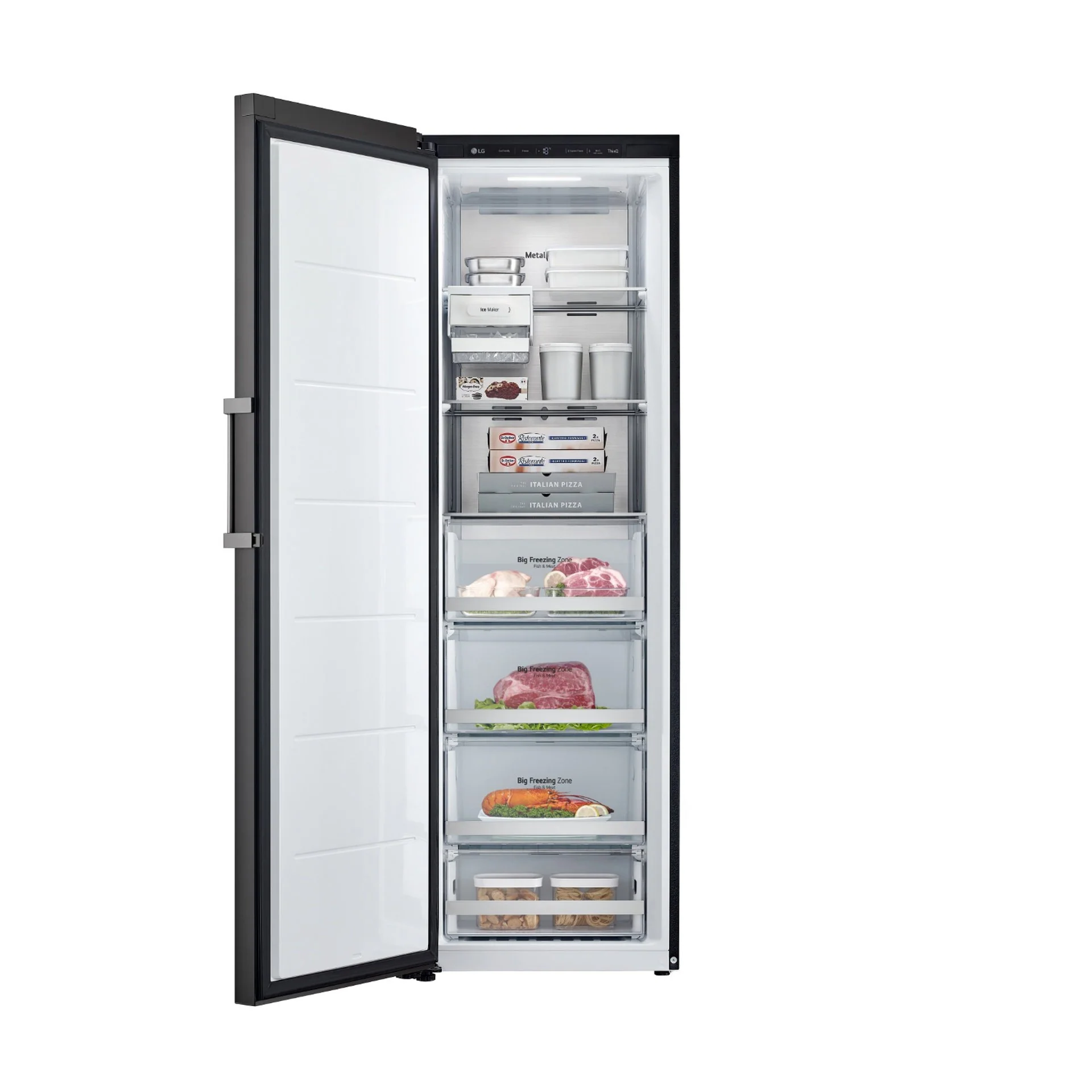 LG Upright Freezer, Inverter Compressor, Multi AirFlow, 321L, Beige, LOB454FGQM - Image 2