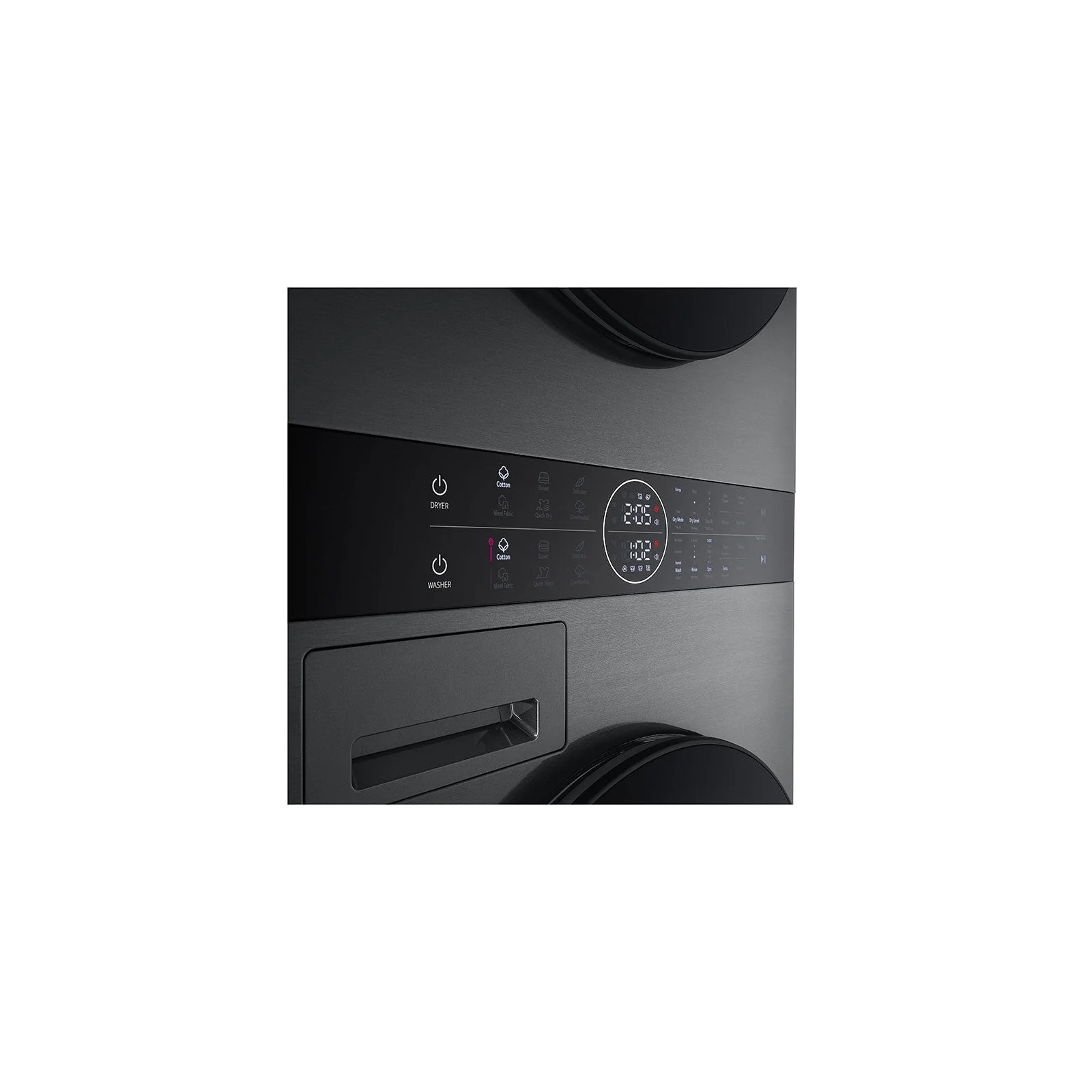 LG WashTower 12KG Washing Machine, 10KG Dual Inverter Heat Pump Dryer, 1400 RPM, Black Steel Finish, W4W8BVPKZHM - Image 7