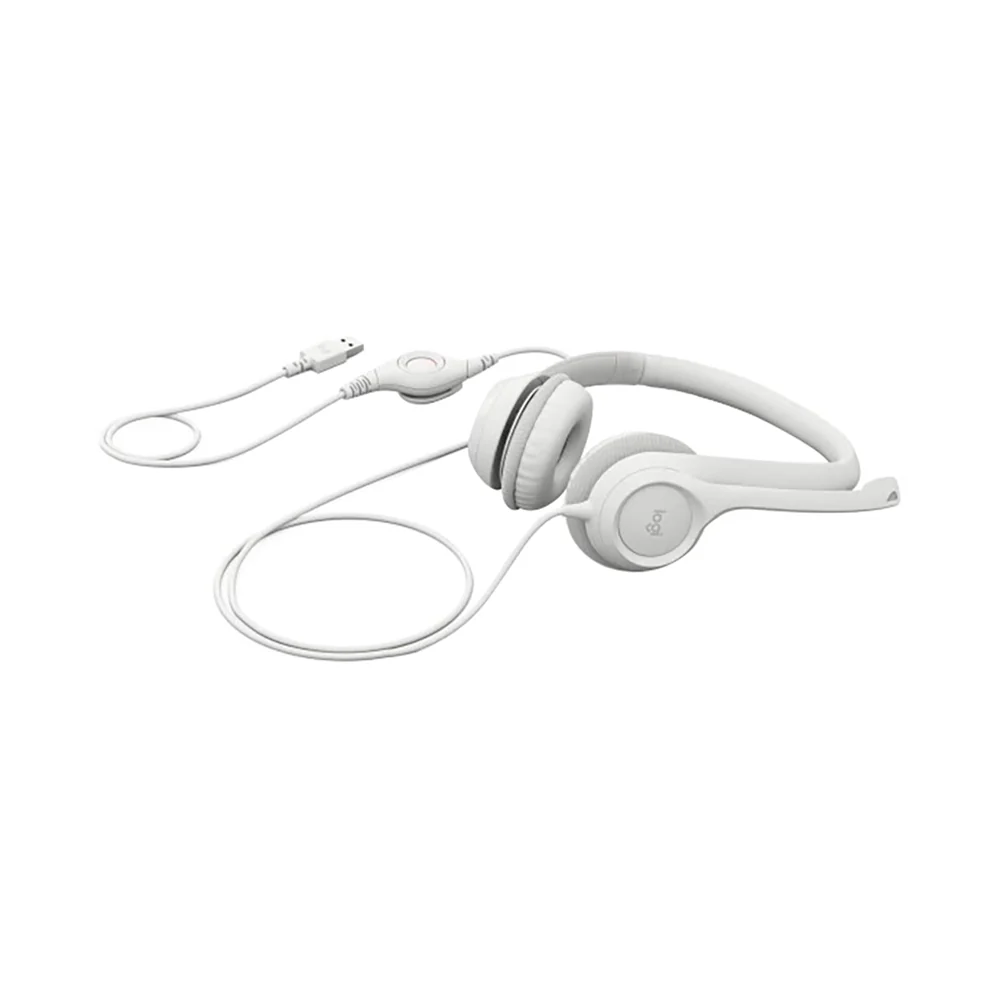 Logitech H390 Usb Computer Headset Off White - Image 2
