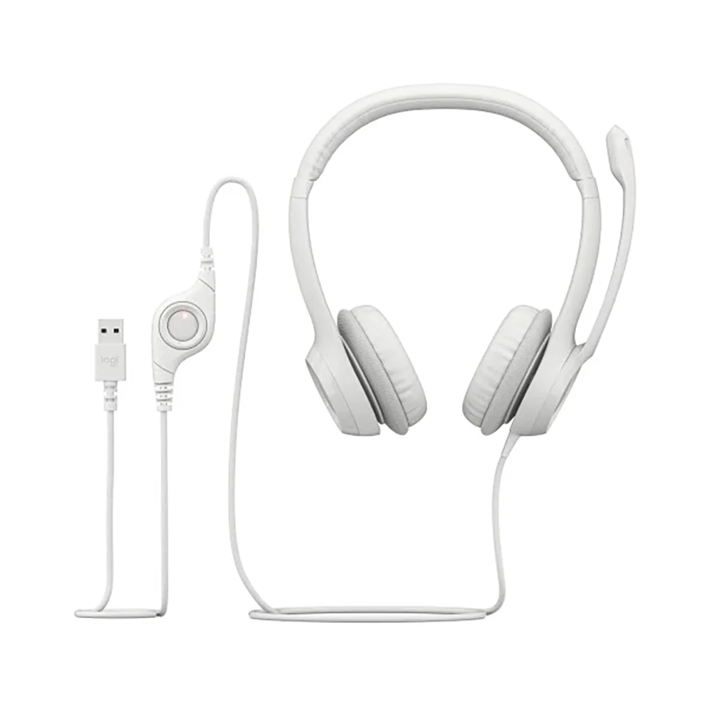 Logitech H390 Usb Computer Headset Off White - Image 5