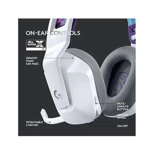 Logitech Wireless Over-Ear RGB Gaming Headset Multicolour - Image 5