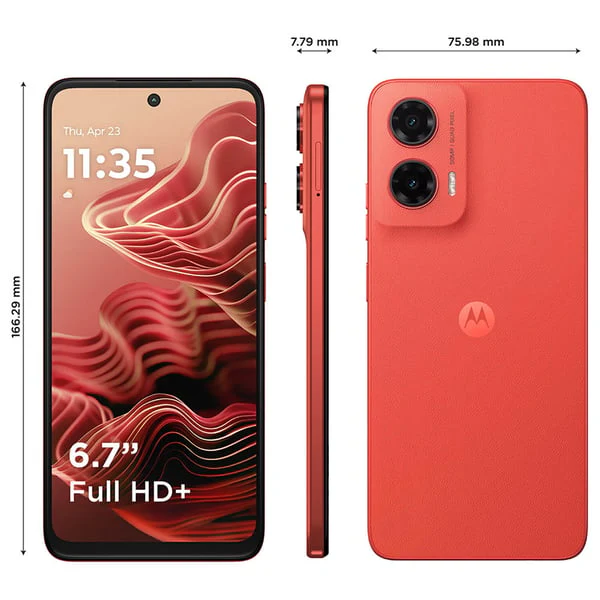 Motorola  G35 5G Smartphone, 8GB, 128GB, 50MP+8MP Camera, Android 14, Guava Red - Image 3