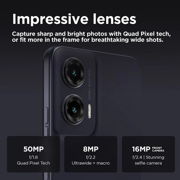 Motorola  G35 5G Smartphone, 8GB, 128GB, 50MP+8MP Camera, Android 14, Midnight Black - Image 7