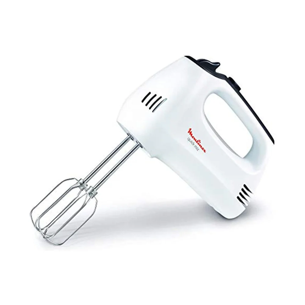 MOULINEX Hand Mixer, Quick Mix Mixer for Whipping and dough kneading, 5 speeds, stainless steel beaters and dough hooks, HM310127 - Image 4